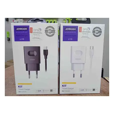 JOYROOM L-115 A Portable Dual USB Ports Smart Charge Travel Charger with 1m Cable Type C